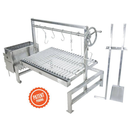 Tagwood BBQ 09SS Insert Style Argentine Santa Maria Wood Fire & Charcoal Gaucho Built in Grill