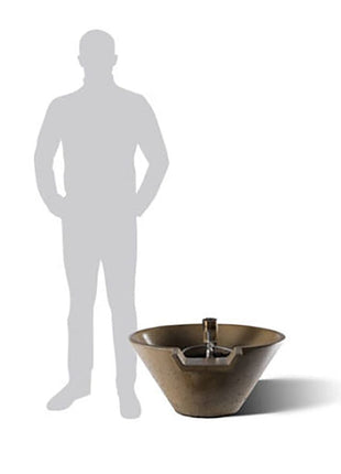 Slick Rock Concrete KCCCPS Cascade Series Round Fire on Glass Fire Pit